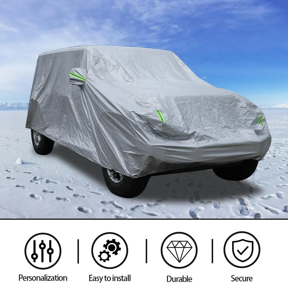 For Jeep Wrangler JKU JLU 4Door Full Car Cover All Weather Rain Snow Waterproof Dust UV Resistant Protection - Image 4