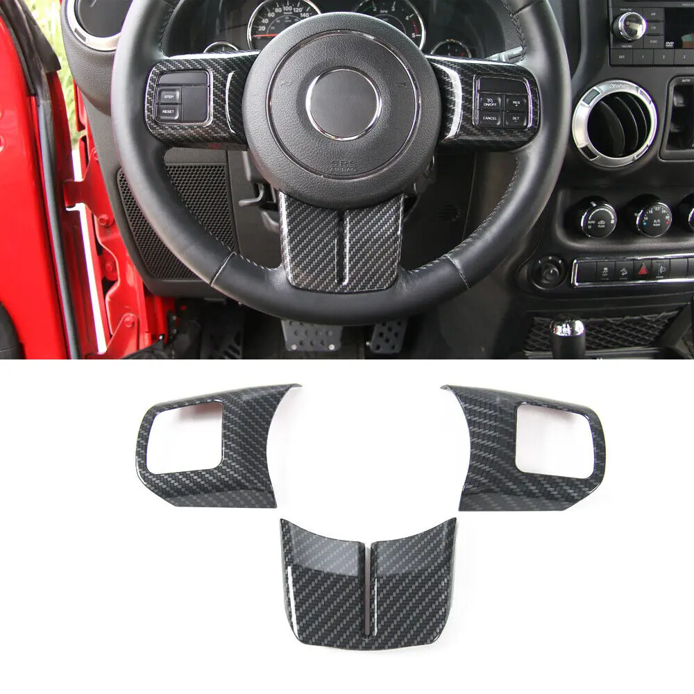 For 2011-2018 2Door Jeep Wrangler JK 10pc Full Set Interior Decor cover Trim Kit - Image 3