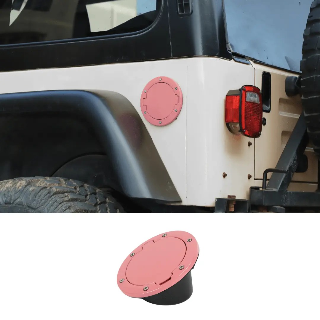 For 1997-2006 Jeep Wrangler TJ Door Fuel Filler Tank Gas Cap Cover Aluminum - Image 10