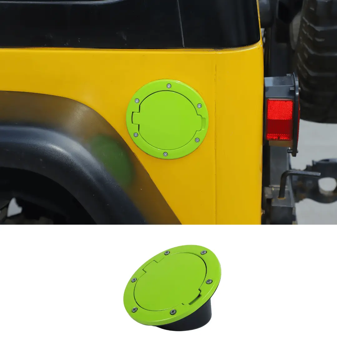 For 1997-2006 Jeep Wrangler TJ Door Fuel Filler Tank Gas Cap Cover Aluminum - Image 12