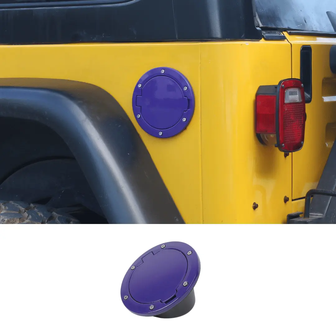For 1997-2006 Jeep Wrangler TJ Door Fuel Filler Tank Gas Cap Cover Aluminum - Image 8