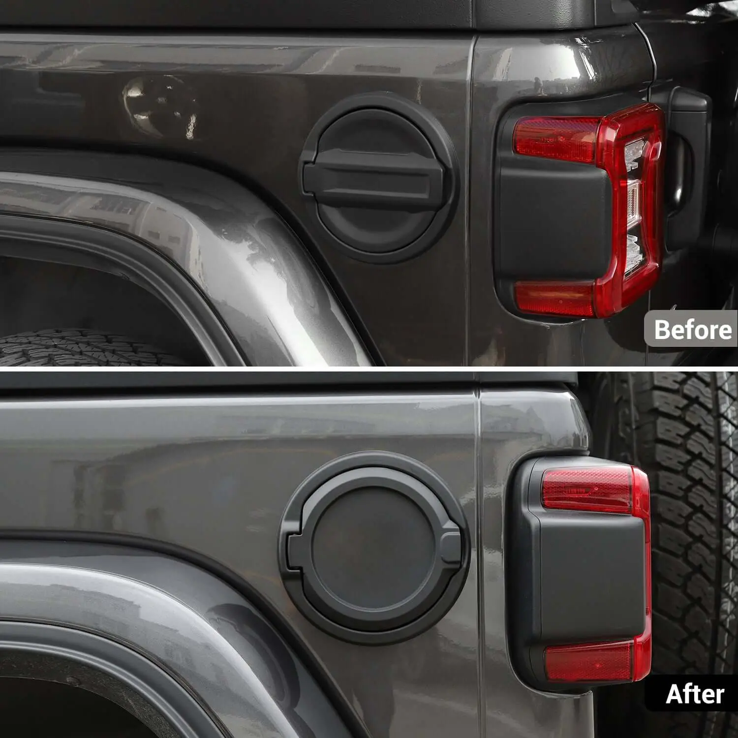 For 2018+ Jeep Wrangler JL JLU 2/4 Door Gas Cap Cover No Locking Fuel Tank Replacement NOT FIT 4XE - Image 2