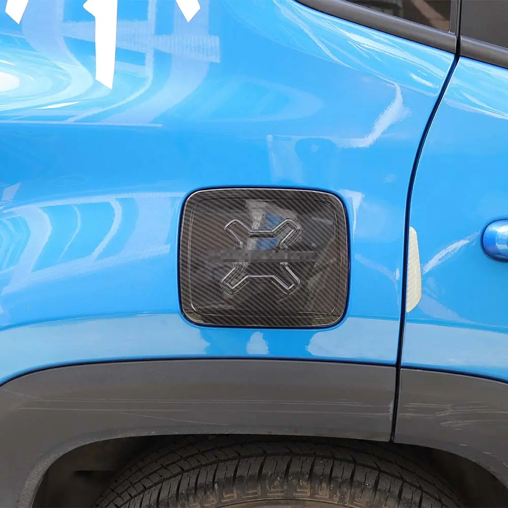 For 2015+ Jeep Renegade Gas Cap Fuel Filler Door Gas Tank Cap Trim Cover - Image 4
