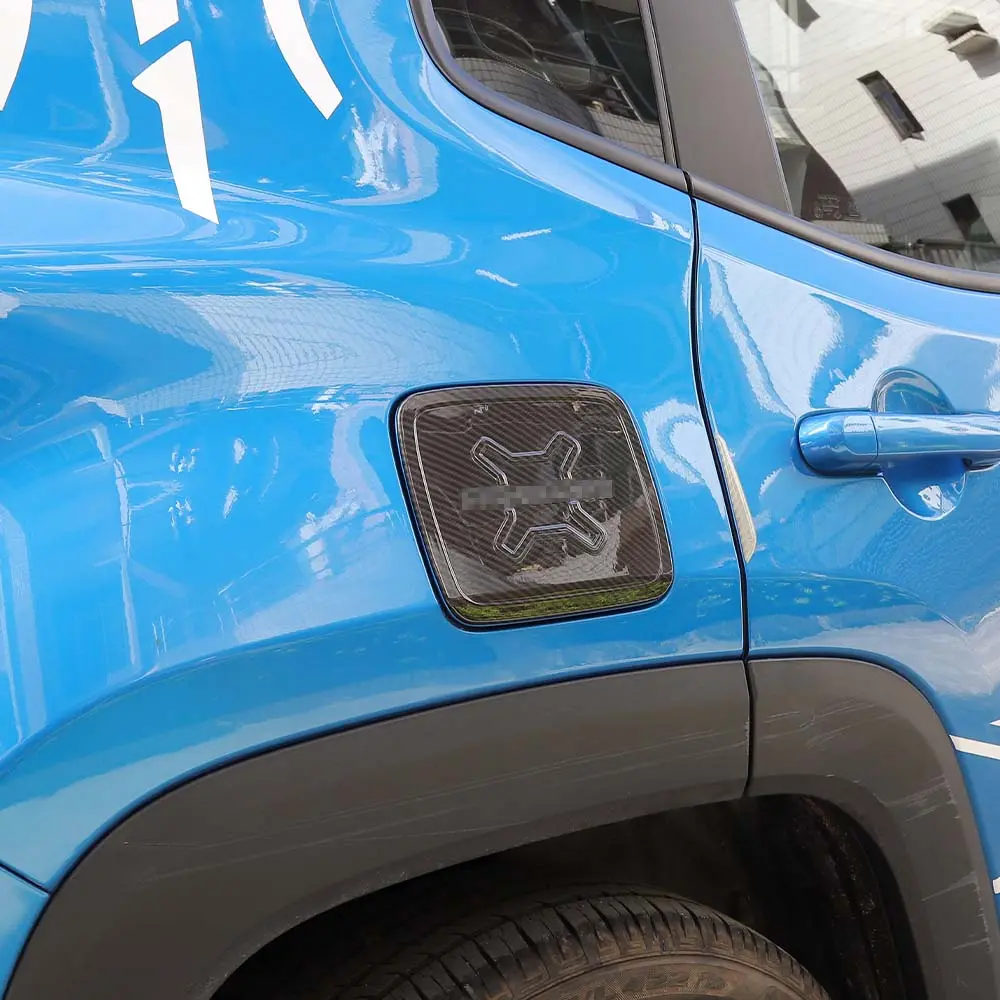 For 2015+ Jeep Renegade Gas Cap Fuel Filler Door Gas Tank Cap Trim Cover - Image 6