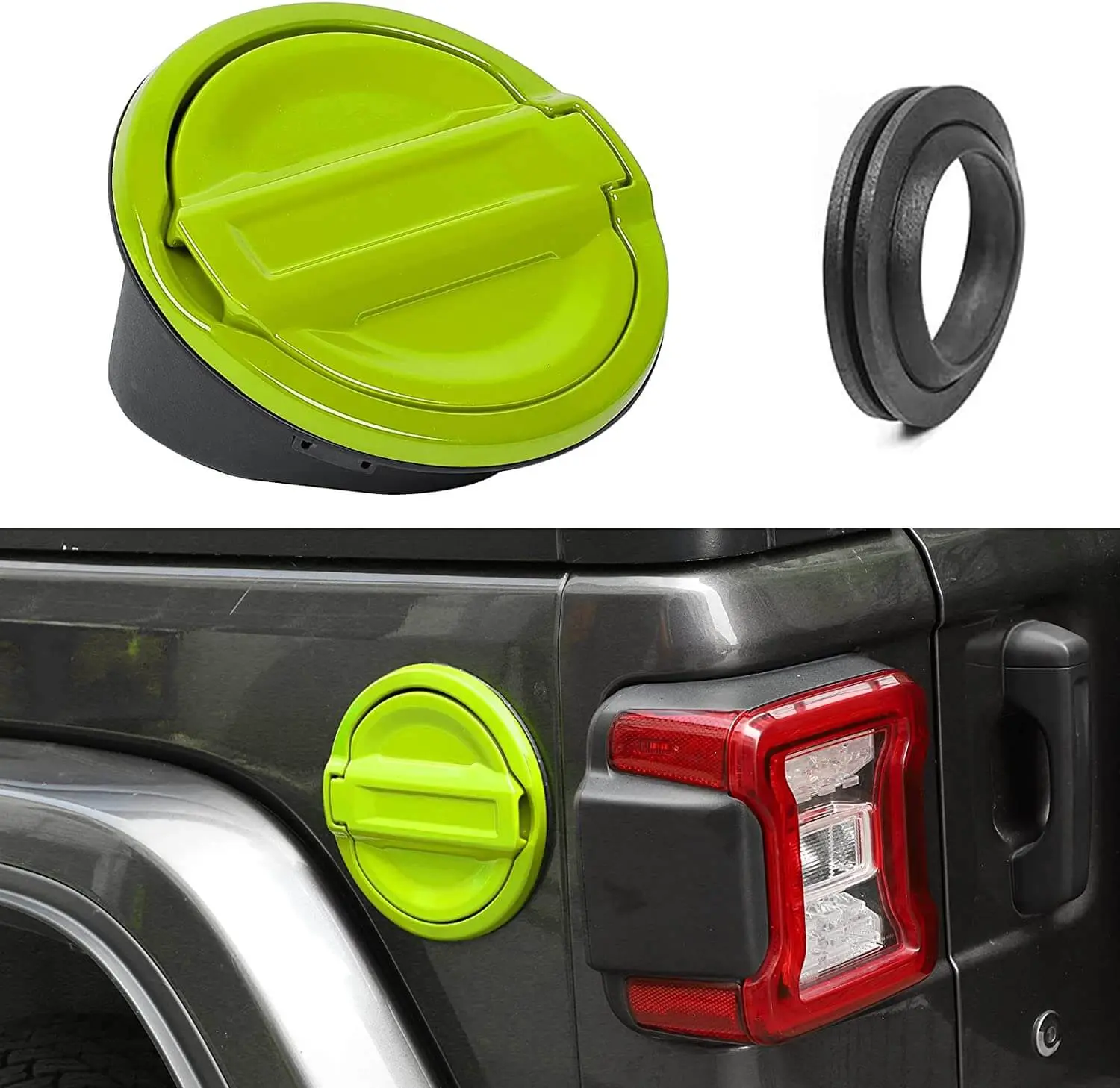 For 2018+ Jeep Wrangler JL Gas Tank Cap Aluminum Fuel Filler Door Cover Not FIT 4XE - Image 10