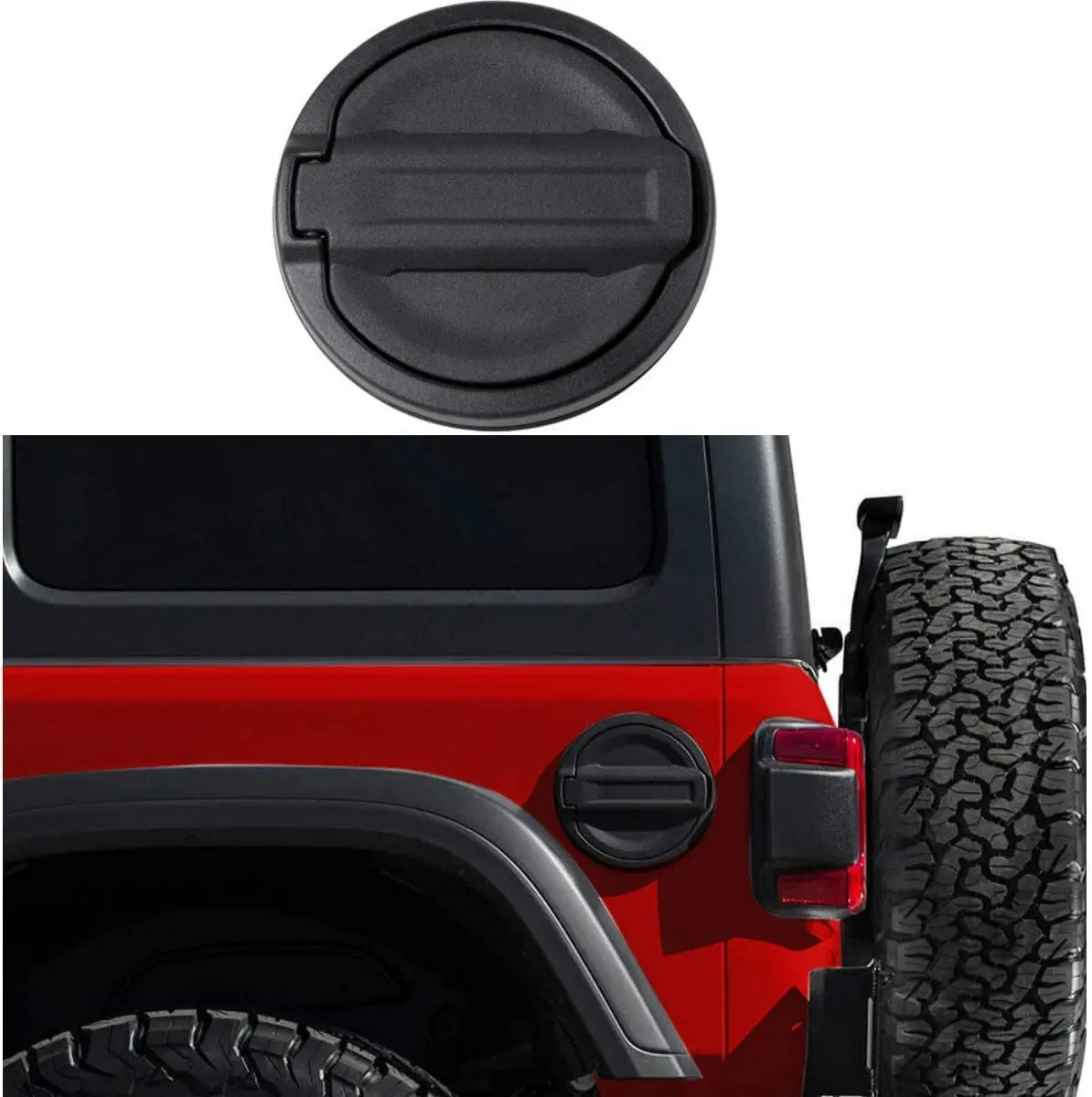 For 2018+ Jeep Wrangler JL Gas Tank Cap Aluminum Fuel Filler Door Cover Not FIT 4XE - Image 12