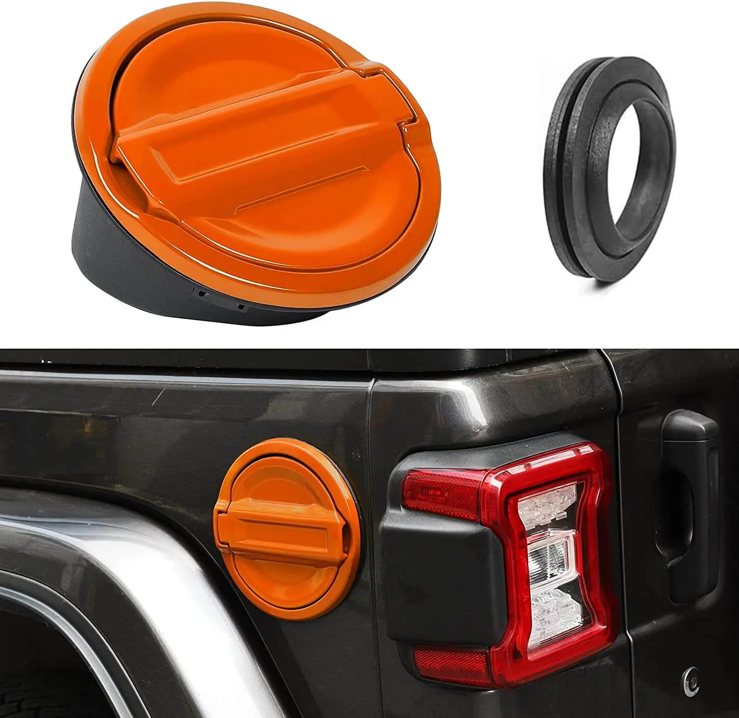 For 2018+ Jeep Wrangler JL Gas Tank Cap Aluminum Fuel Filler Door Cover Not FIT 4XE - Image 13