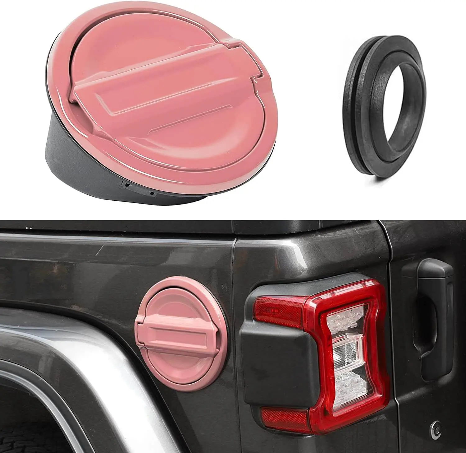 For 2018+ Jeep Wrangler JL Gas Tank Cap Aluminum Fuel Filler Door Cover Not FIT 4XE - Image 14