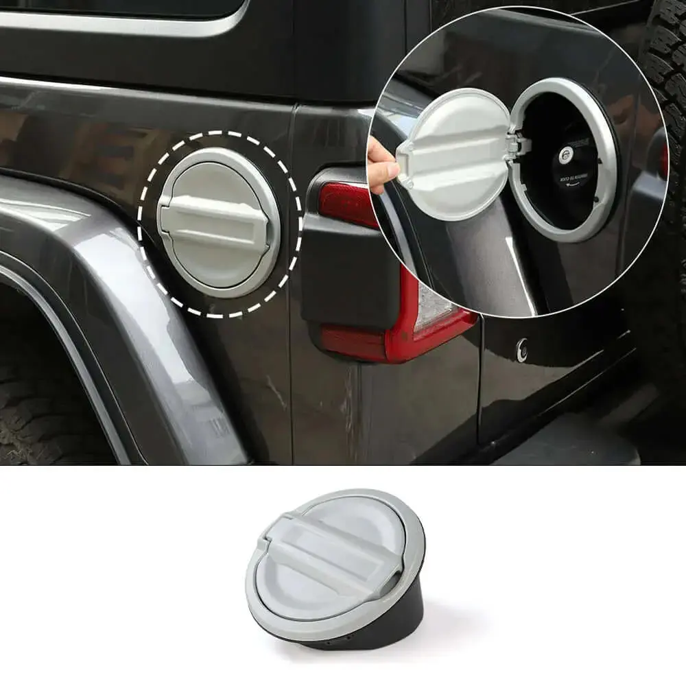For 2018+ Jeep Wrangler JL Gas Tank Cap Aluminum Fuel Filler Door Cover Not FIT 4XE - Image 17