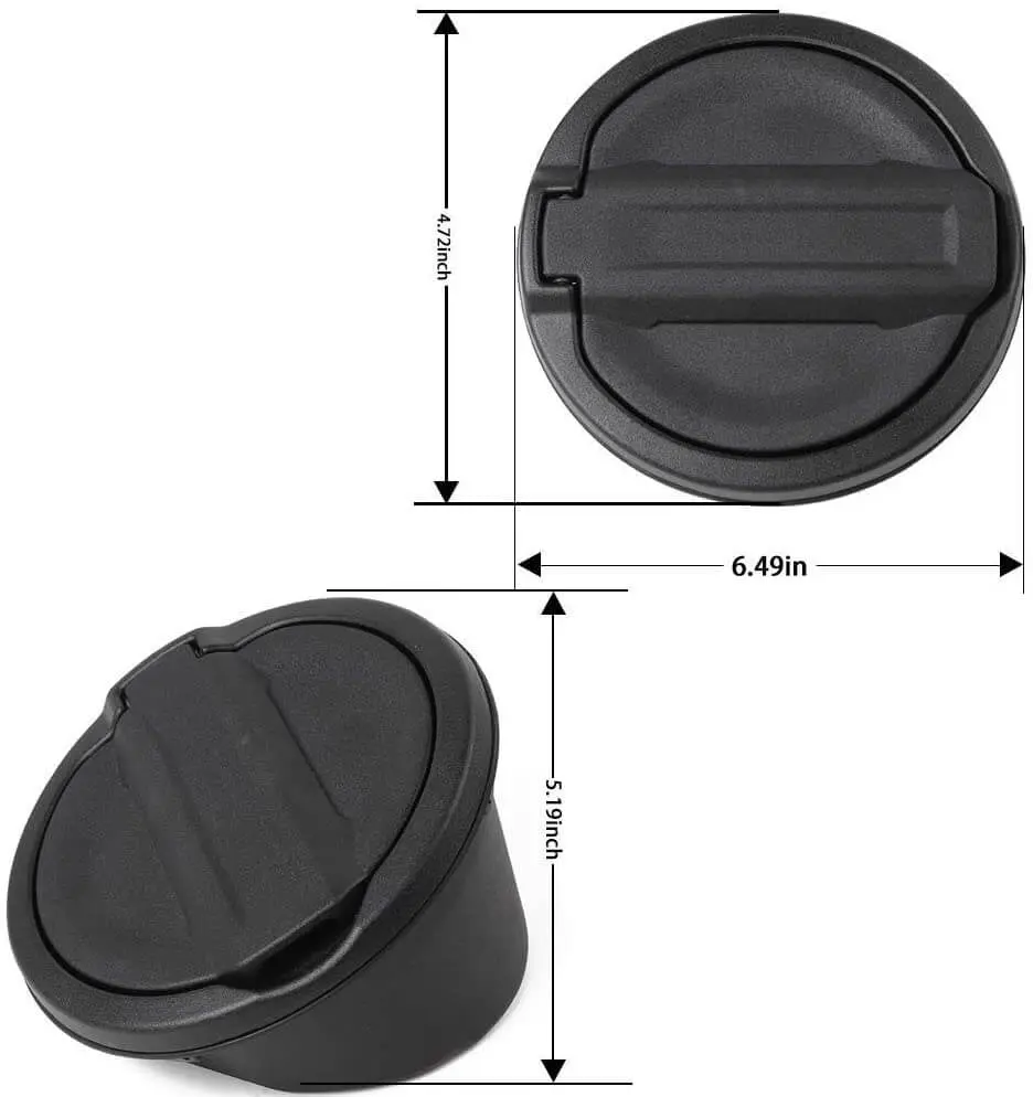 For 2018+ Jeep Wrangler JL Gas Tank Cap Aluminum Fuel Filler Door Cover Not FIT 4XE - Image 5