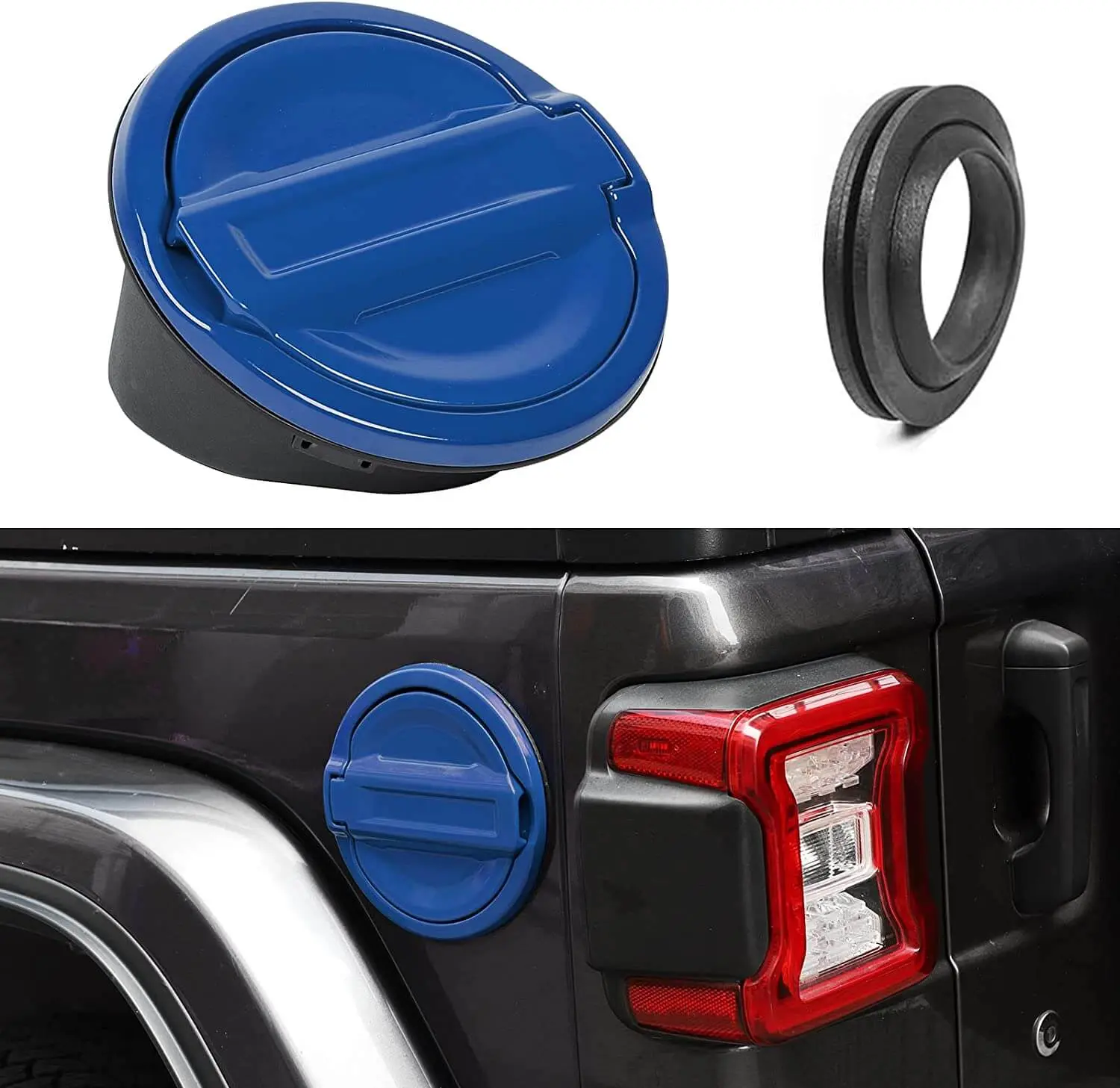 For 2018+ Jeep Wrangler JL Gas Tank Cap Aluminum Fuel Filler Door Cover Not FIT 4XE - Image 8