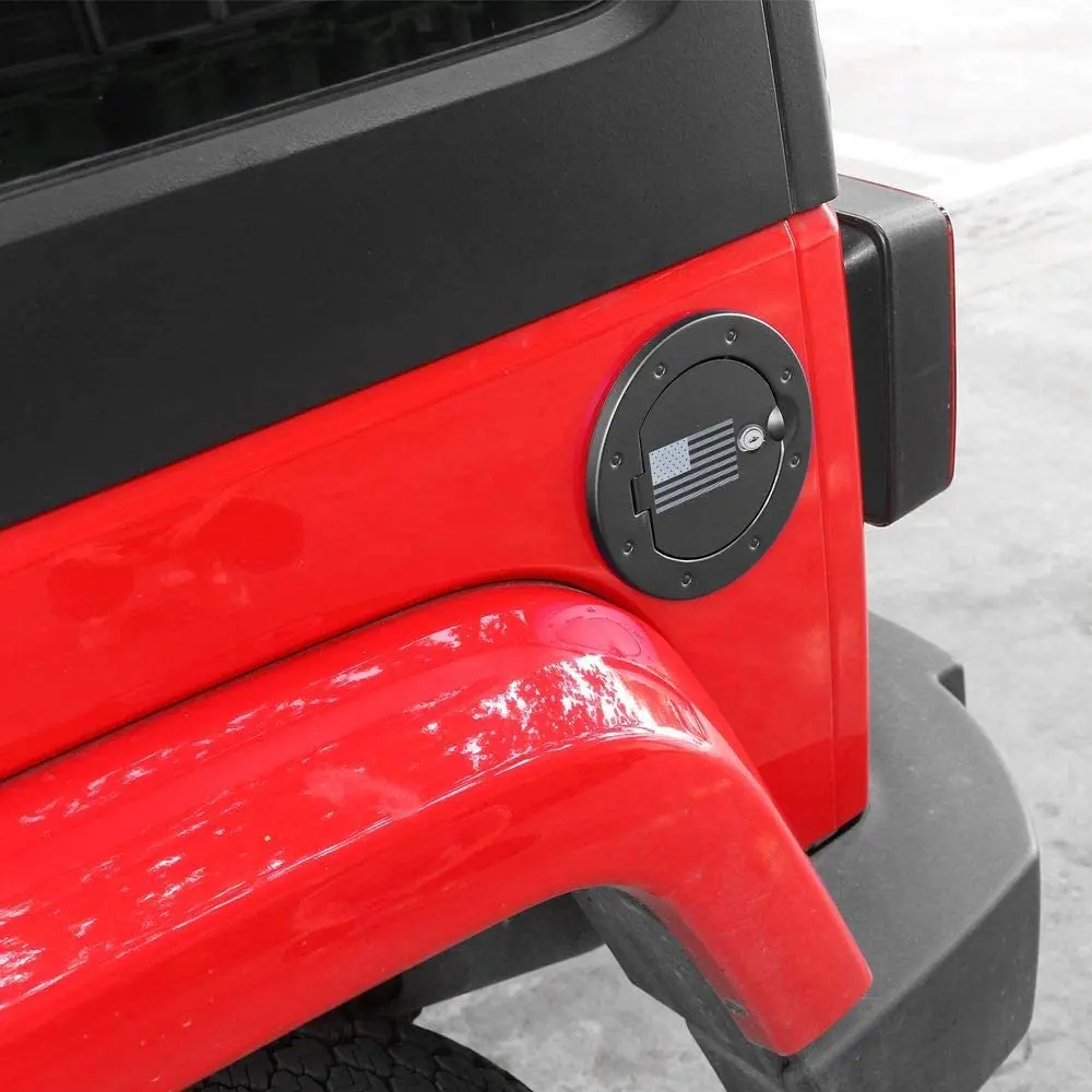 For 2007-2018 Jeep Wrangler JK JKU Door Gas Fuel Filler Tank Locking Cover - Image 3