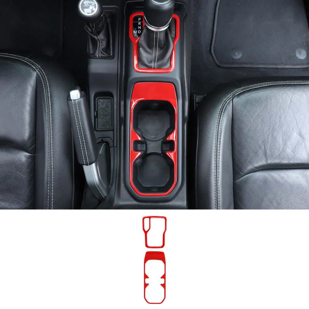 For 2018+ Jeep Wrangler JL & Gladiator JT Gear Shift & Front Water Cup Holder Cover Trim - Image 10