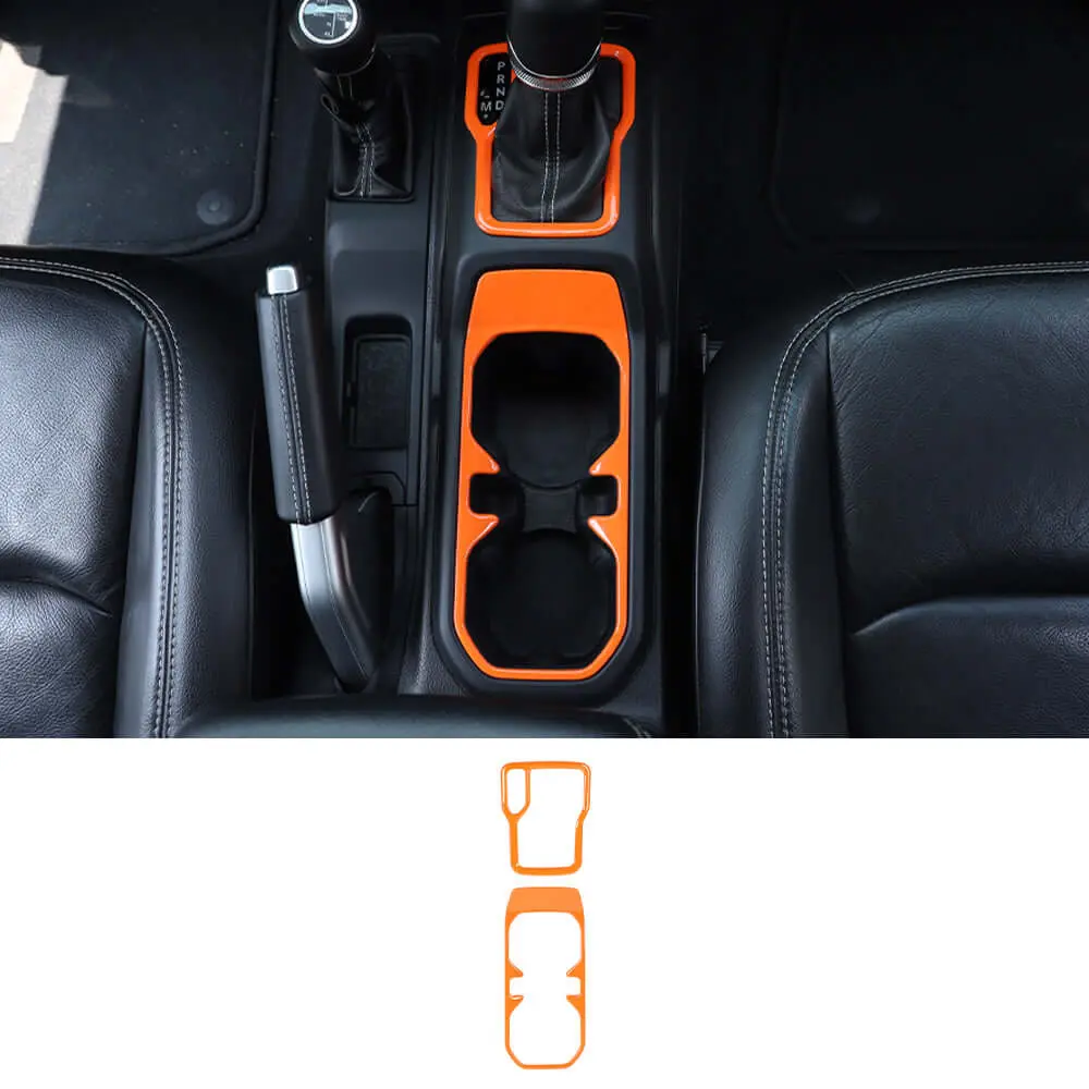 For 2018+ Jeep Wrangler JL & Gladiator JT Gear Shift & Front Water Cup Holder Cover Trim - Image 11