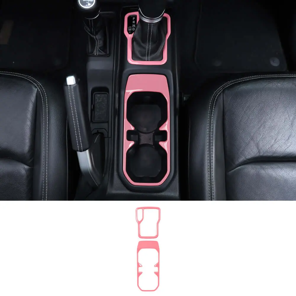 For 2018+ Jeep Wrangler JL & Gladiator JT Gear Shift & Front Water Cup Holder Cover Trim - Image 13