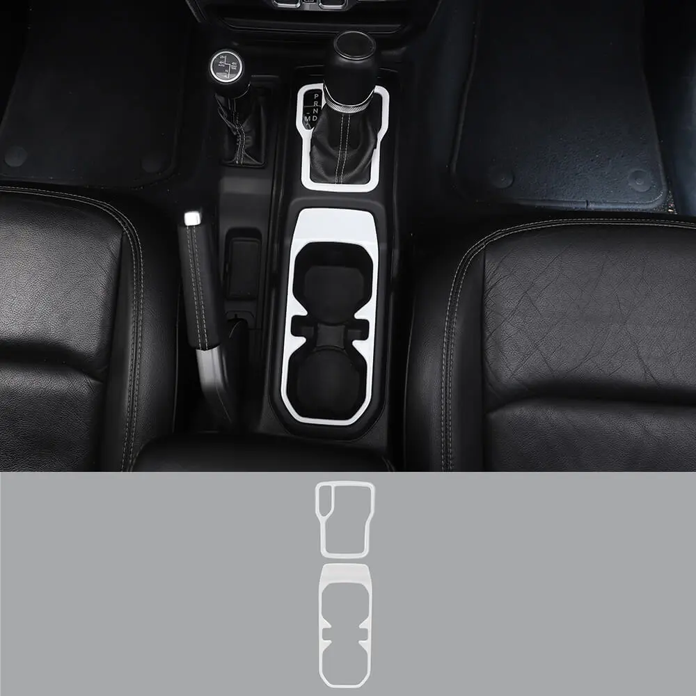 For 2018+ Jeep Wrangler JL & Gladiator JT Gear Shift & Front Water Cup Holder Cover Trim - Image 16