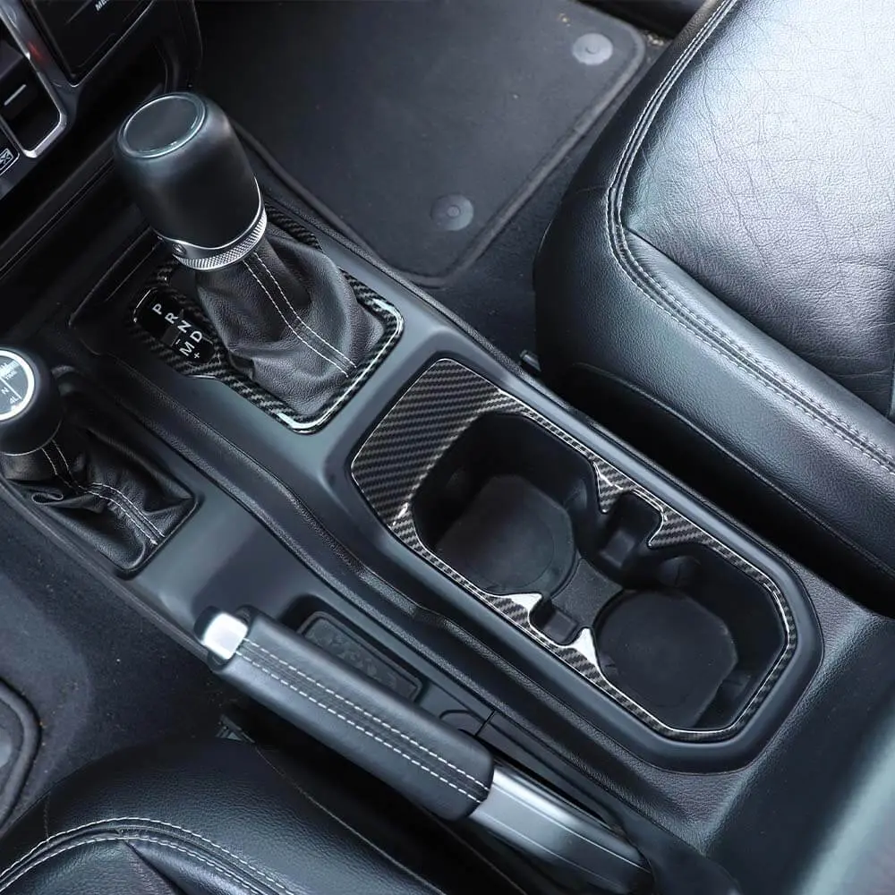 For 2018+ Jeep Wrangler JL & Gladiator JT Gear Shift & Front Water Cup Holder Cover Trim - Image 5