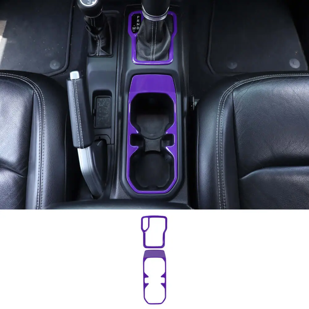 For 2018+ Jeep Wrangler JL & Gladiator JT Gear Shift & Front Water Cup Holder Cover Trim - Image 9