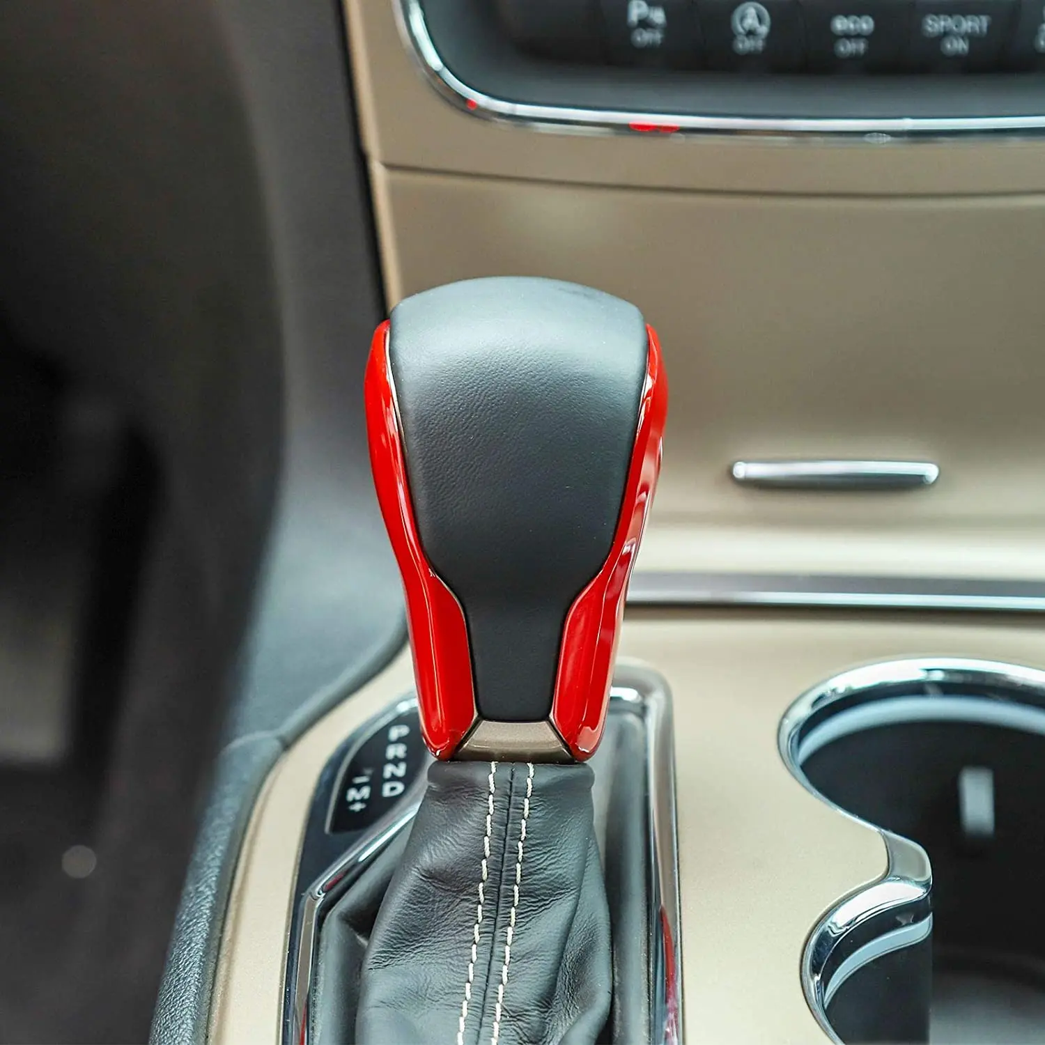 For 2017-2021 Jeep Grand Cherokee WK2 Gear Shift Knob Cover Stick Shifter Cap Cover Trim - Image 3