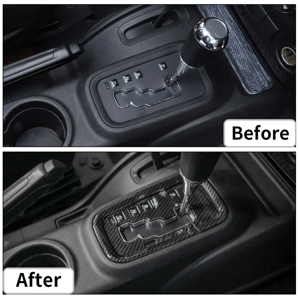 For 2011-2018 Jeep Wrangler JK JKU Gear Shift Panel Cover Trim - Image 3