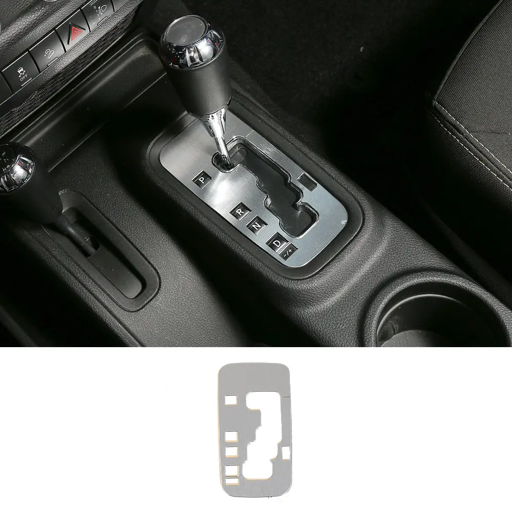 For 2011-2018 Jeep Wrangler JK & Unlimited Gear Shift Panel Cover Trim Aluminum - Image 12