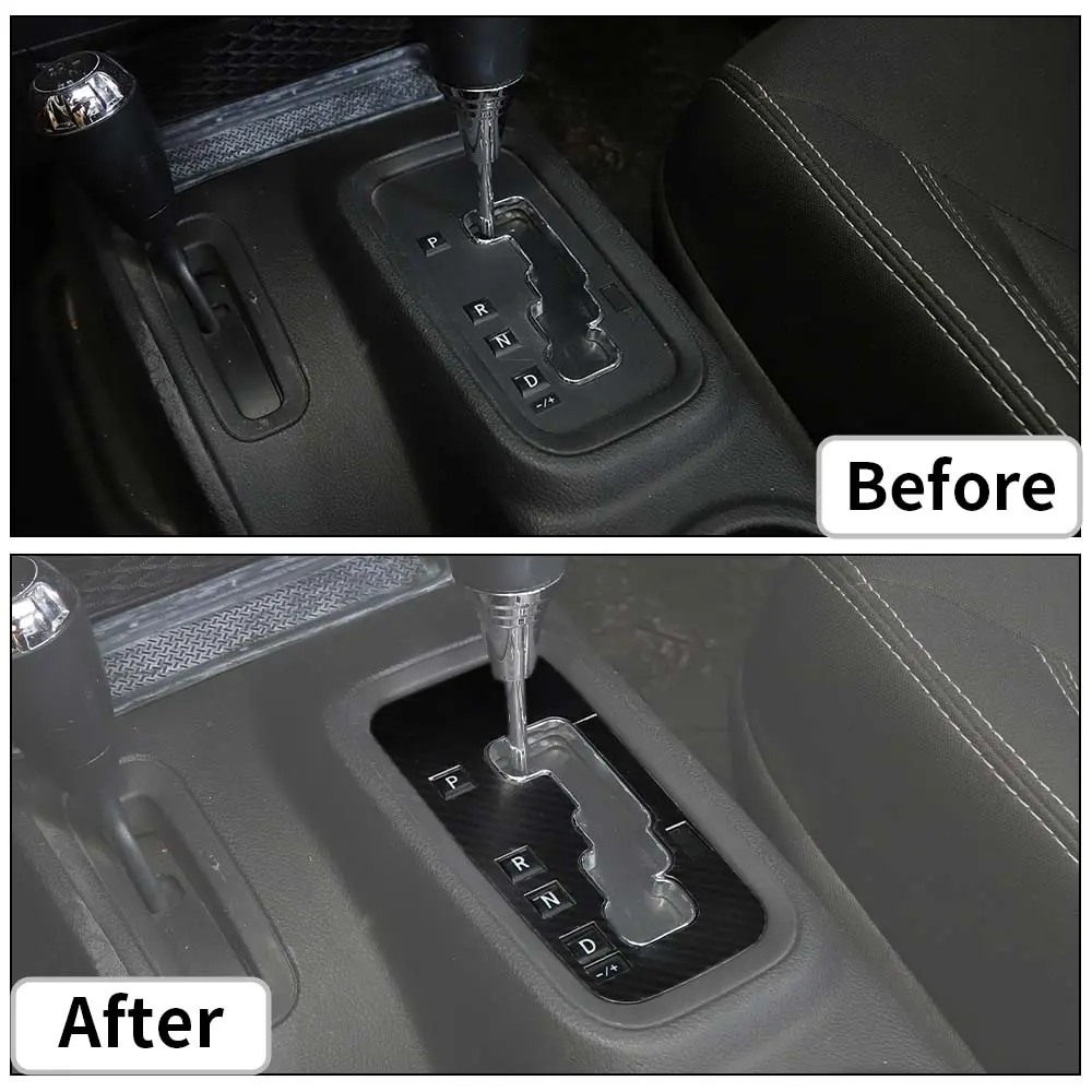 For 2011-2018 Jeep Wrangler JK & Unlimited Gear Shift Panel Cover Trim Aluminum - Image 3