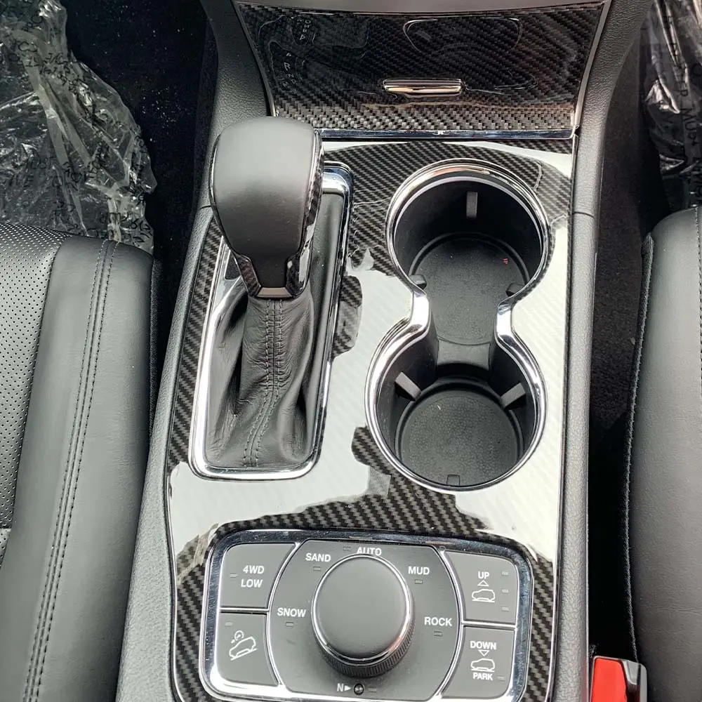 For 2017-2021 Jeep Grand Cherokee WK2 Gear Shift Panel Cover Trim Kit - Image 3