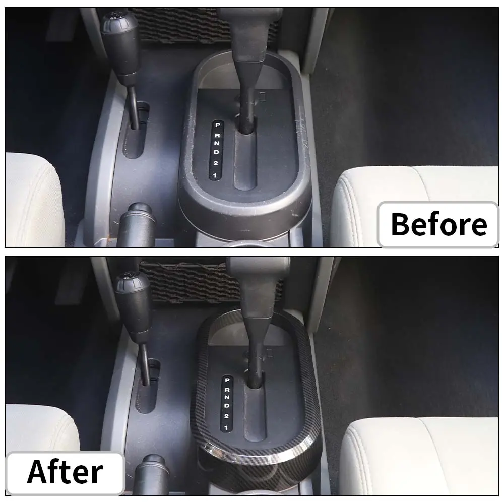 For 2007-2010 Jeep Wrangler JK JKU Gear Shift Panel Trim Cover Frame Bezel - Image 2