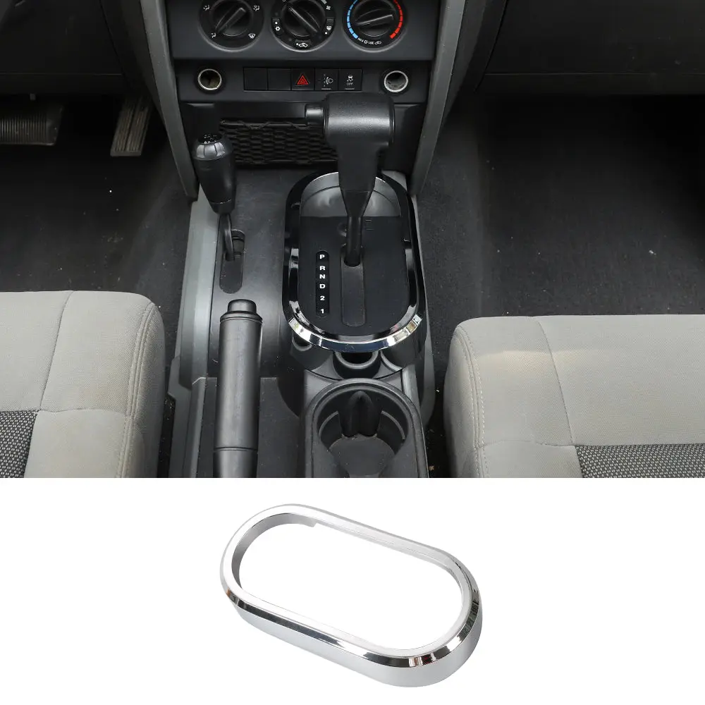 For 2007-2010 Jeep Wrangler JK JKU Gear Shift Panel Trim Cover Frame Bezel - Image 8