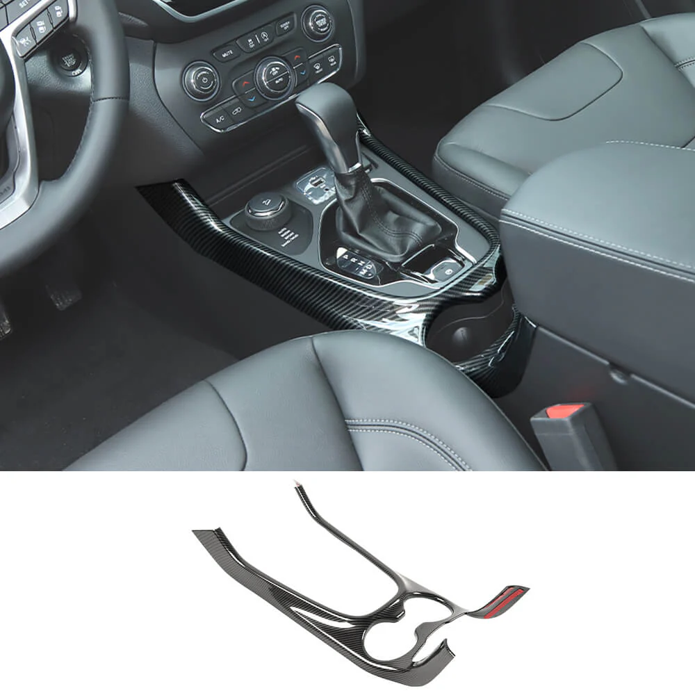 For 2014+ Jeep Cherokee Central Console Gear Shift Decor Cover Trim