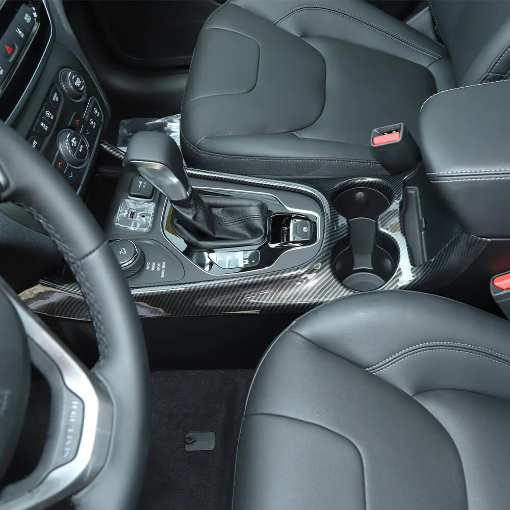 For 2014+ Jeep Cherokee Central Console Gear Shift Decor Cover Trim - Image 3