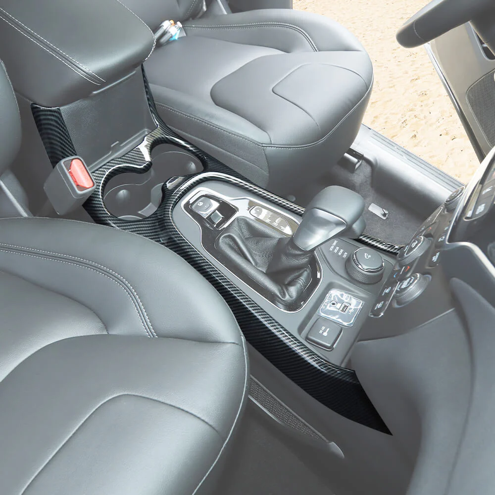 For 2014+ Jeep Cherokee Central Console Gear Shift Decor Cover Trim - Image 4