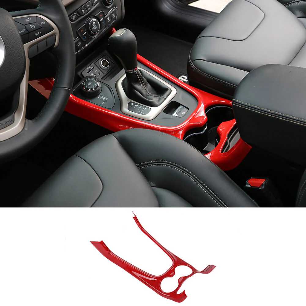 For 2014+ Jeep Cherokee Central Console Gear Shift Decor Cover Trim - Image 9