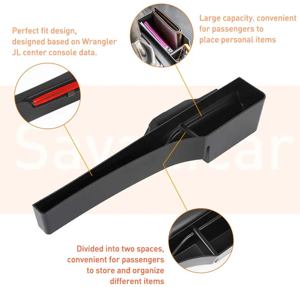 For 2018+ Jeep Wrangler JL JLU & Gladiator JT Co-pilot Gear Shift Center Console Storage Box Tray, Passenger Side Organizer - Image 7