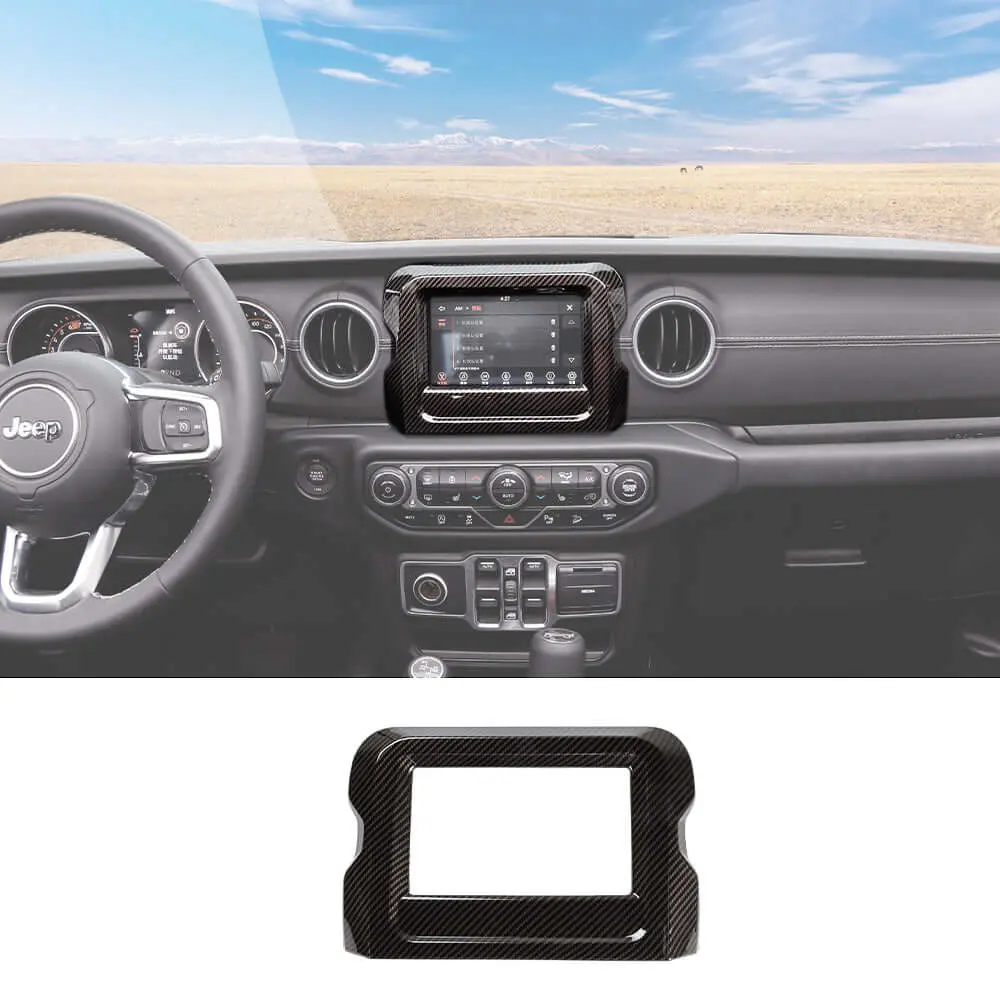 For 2018-2023 Jeep Wrangler JL & Gladiator JT GPS Navigation Panel Cover Trim (Not Fit Rubicon)