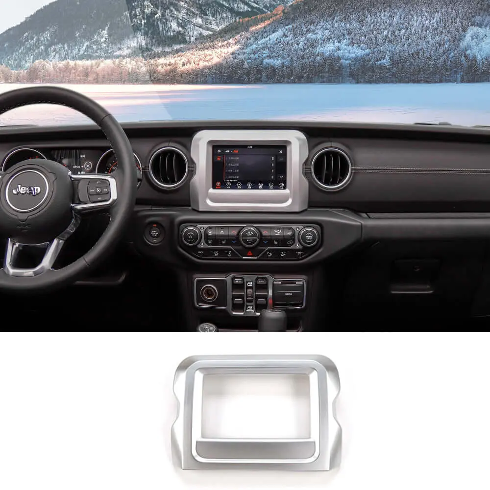 For 2018-2023 Jeep Wrangler JL & Gladiator JT GPS Navigation Panel Cover Trim (Not Fit Rubicon) - Image 11