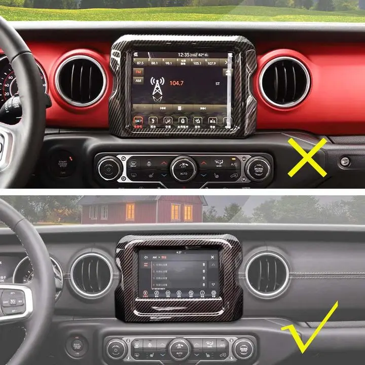 For 2018-2023 Jeep Wrangler JL & Gladiator JT GPS Navigation Panel Cover Trim (Not Fit Rubicon) - Image 2