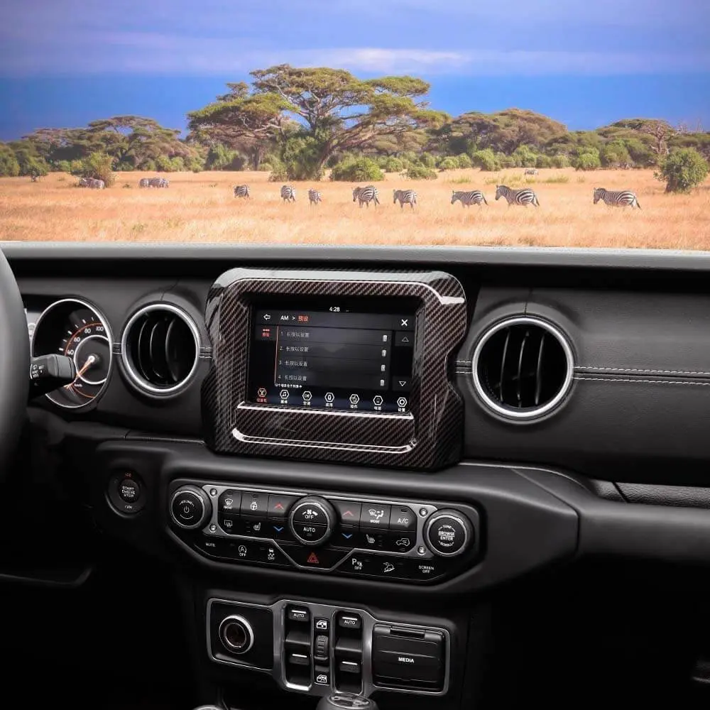 For 2018-2023 Jeep Wrangler JL & Gladiator JT GPS Navigation Panel Cover Trim (Not Fit Rubicon) - Image 4