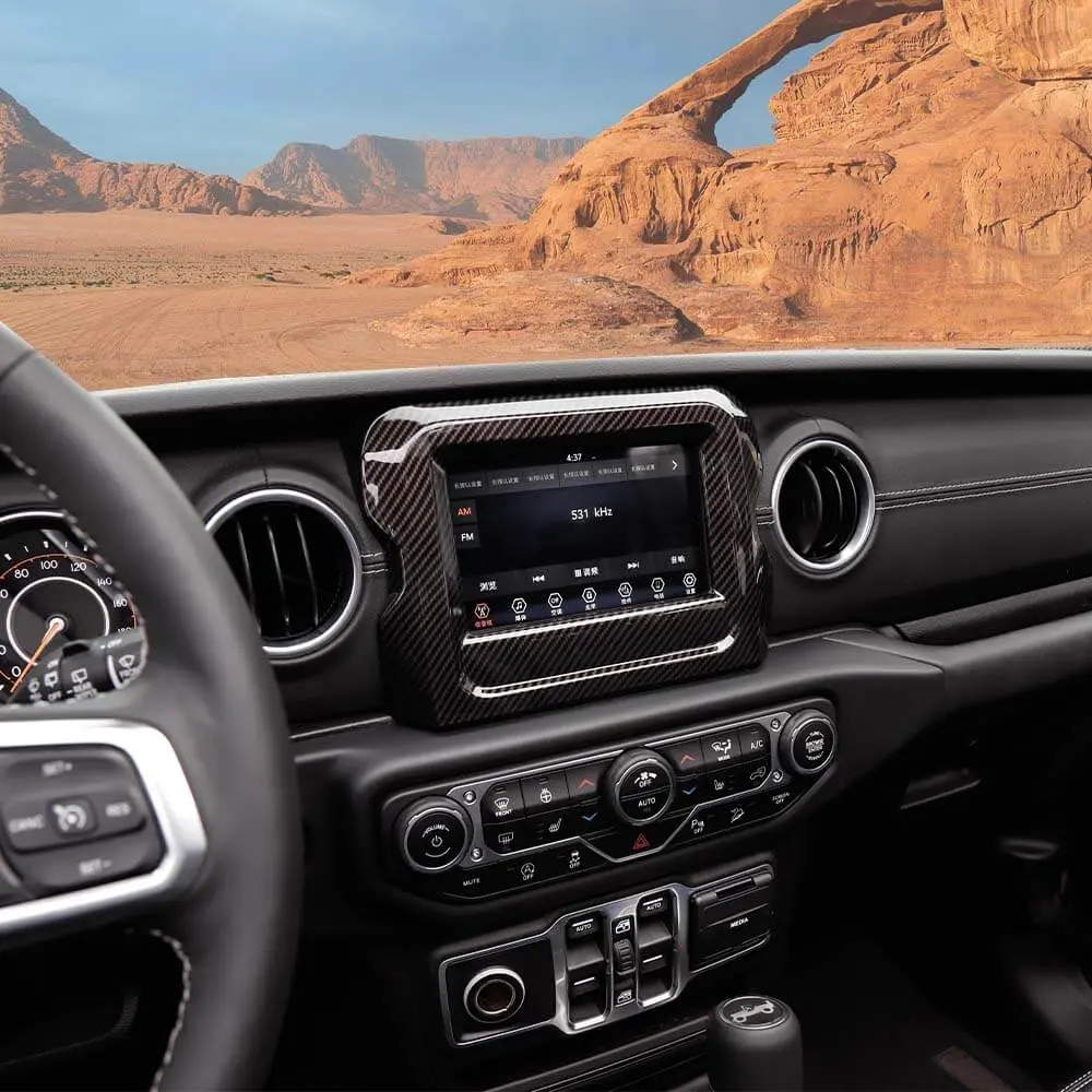 For 2018-2023 Jeep Wrangler JL & Gladiator JT GPS Navigation Panel Cover Trim (Not Fit Rubicon) - Image 5