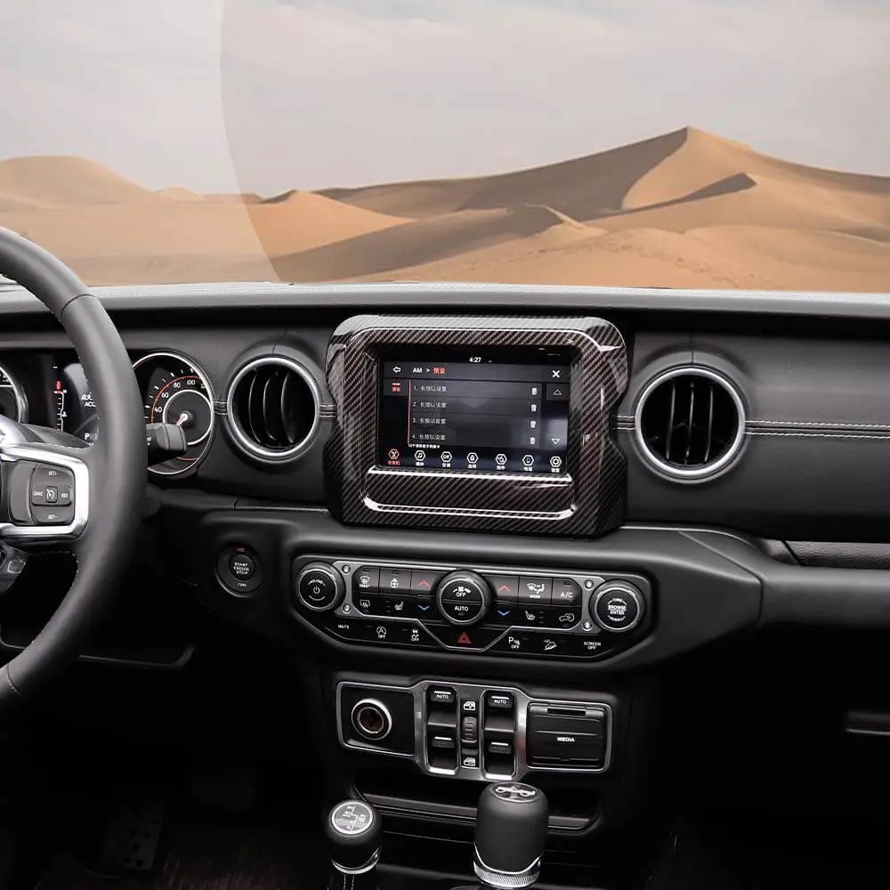 For 2018-2023 Jeep Wrangler JL & Gladiator JT GPS Navigation Panel Cover Trim (Not Fit Rubicon) - Image 8