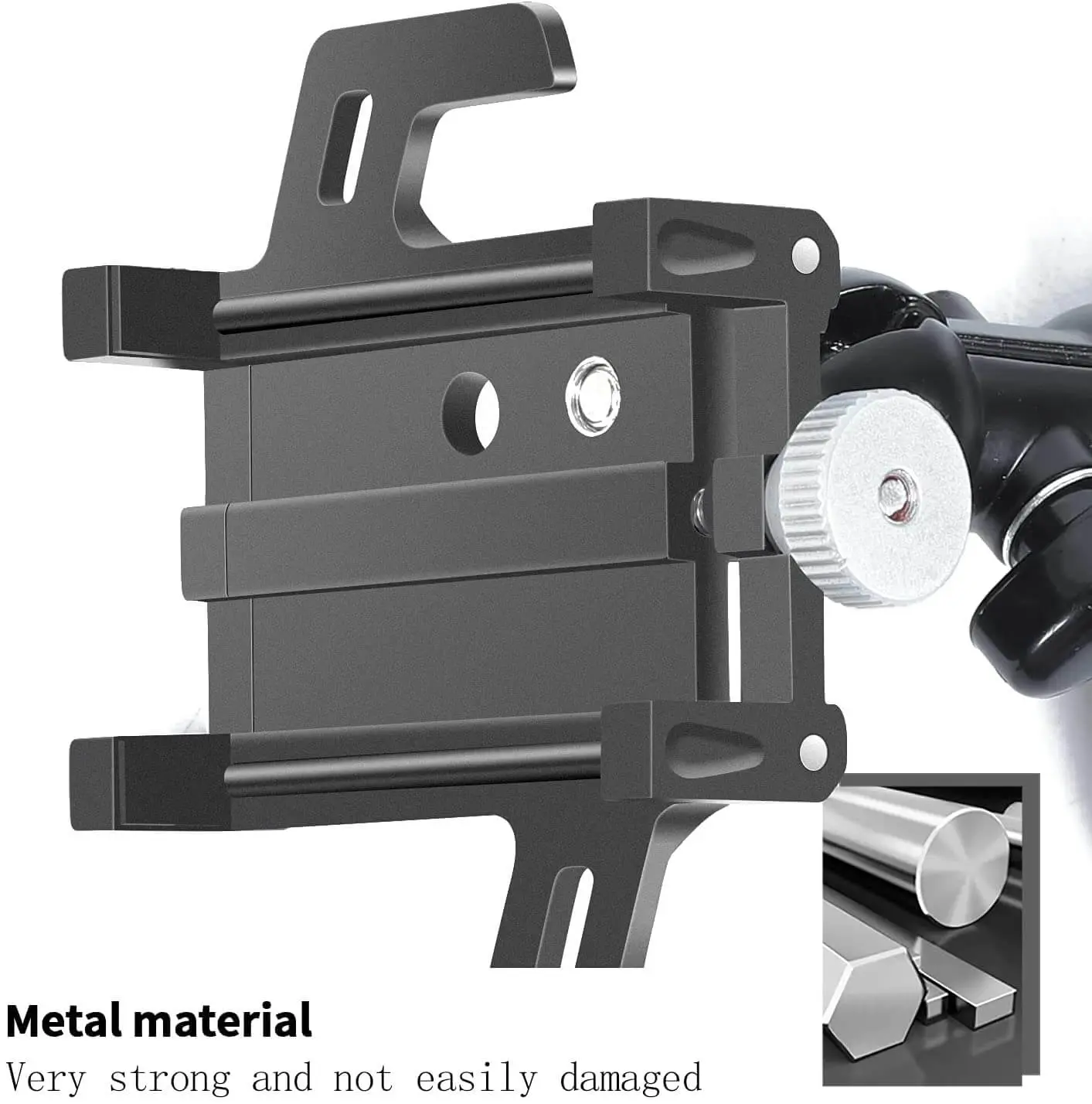 For 2018-2023 Jeep Wrangler JL JLU & Gladiator JT A-Pillar Grab Handle Adjustable Metal Phone Holder Anti-Shake Phone Mount - Image 8