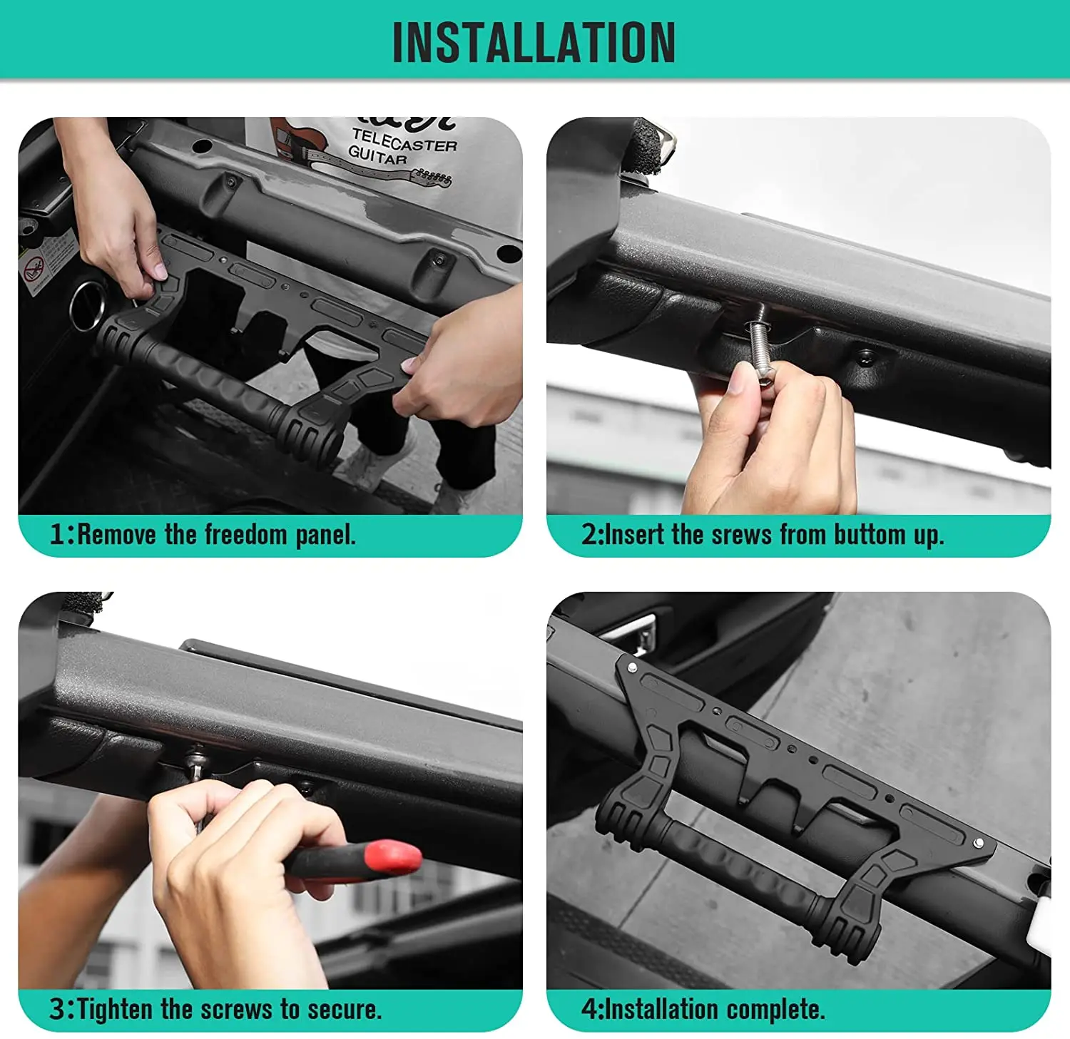 For 2018+ Jeep Wrangler JL JLU & Gladiator JT Grab Roll Bar Handle - Image 6