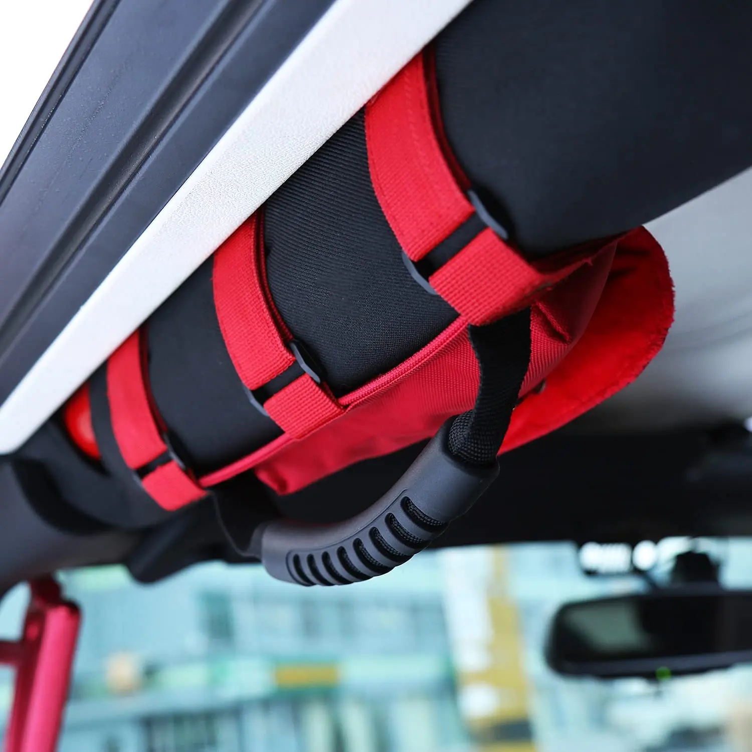 For Jeep Wrangler CJ YJ TJ JK JL &Gladiator JT Heavy Duty Roll Bar Grab Handles with Storage Bag - Image 5