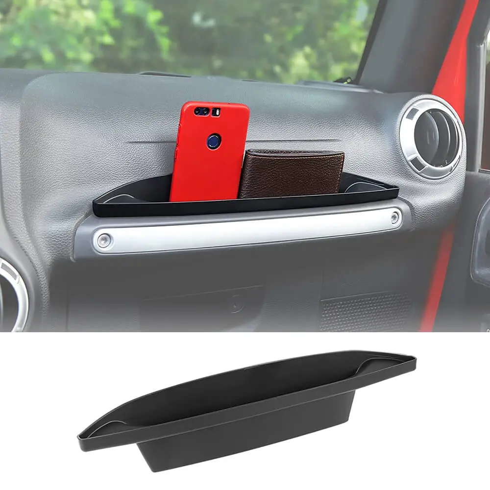 For 2011-2018 Jeep Wrangler JK Passenger Co-Pilot Grab Bar Storage Box Handle Tray Organizer