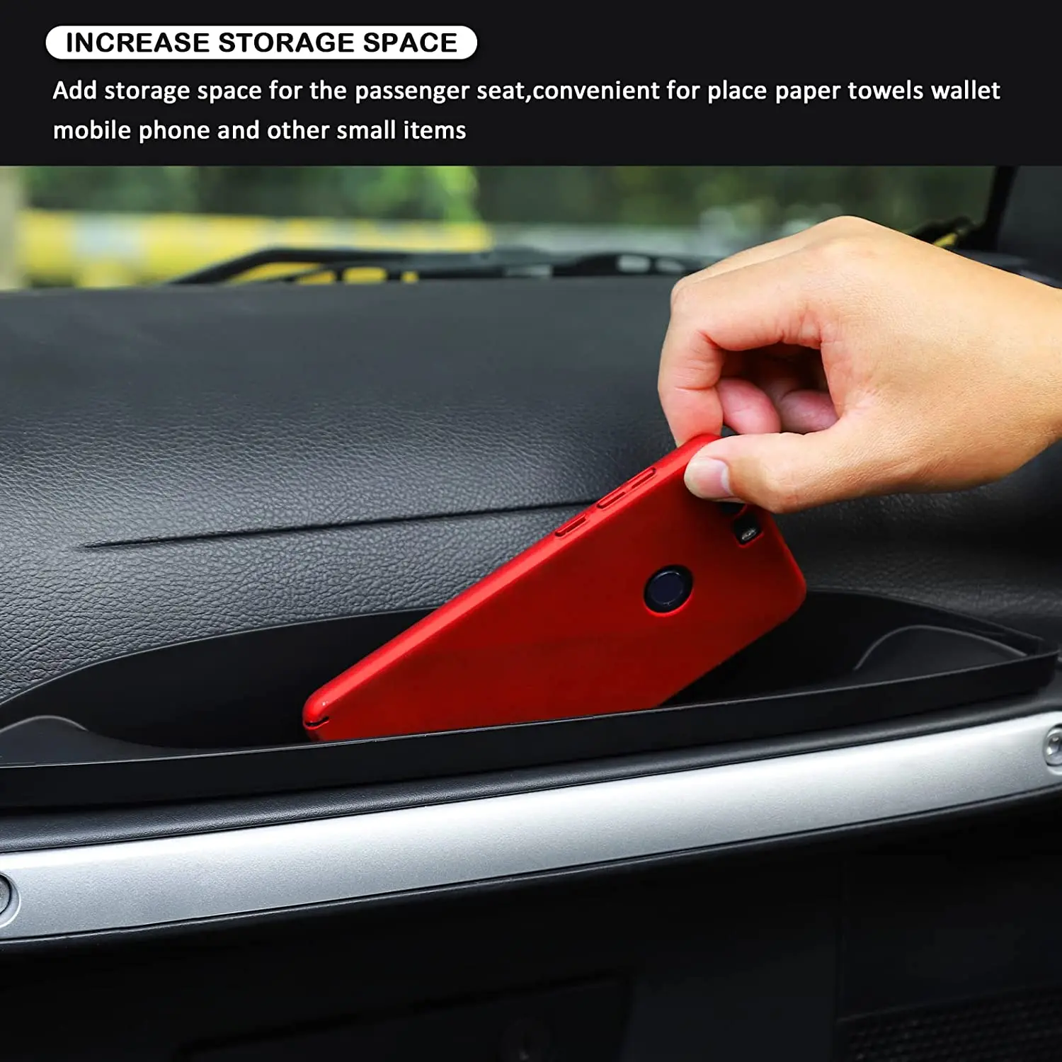 For 2011-2018 Jeep Wrangler JK Passenger Co-Pilot Grab Bar Storage Box Handle Tray Organizer - Image 3