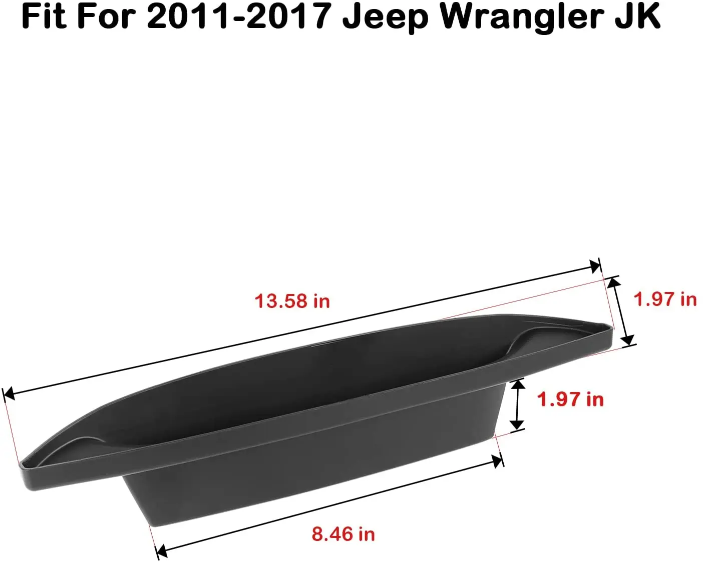 For 2011-2018 Jeep Wrangler JK Passenger Co-Pilot Grab Bar Storage Box Handle Tray Organizer - Image 5