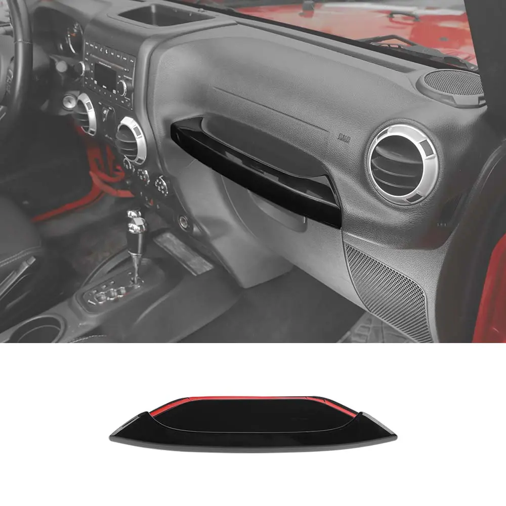 For 2011-2018 Jeep Wrangler JK Passenger Co-Pilot Grab Bar Storage Box Handle Tray Organizer - Image 7