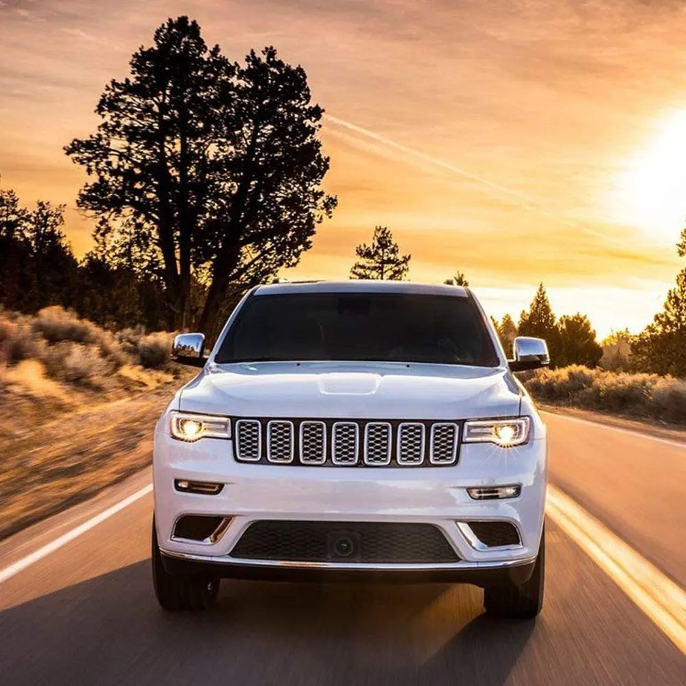 For 2014-2016 Jeep Grand Cherokee WK2 Grille Inserts Mesh Honeycomb Chrome Clip-on Cover Trim Kit - Image 6