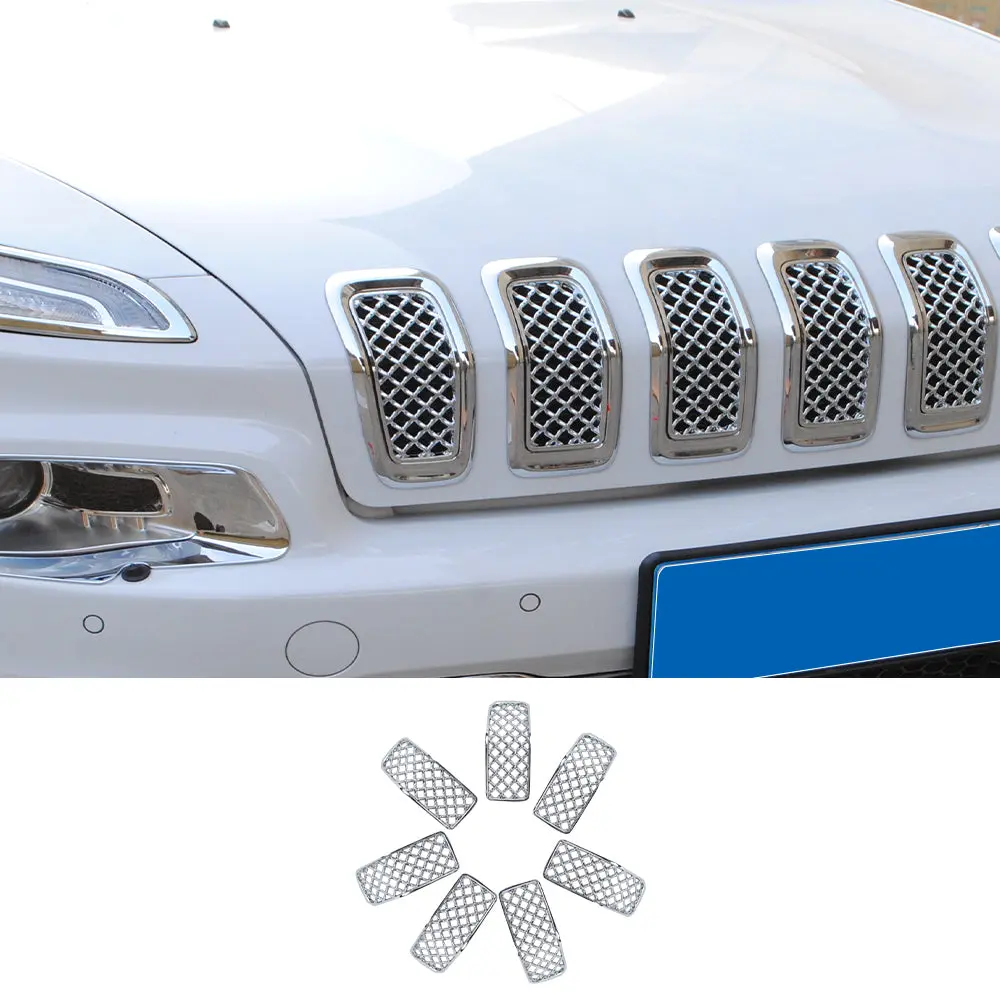 For 2014-2018 Jeep Cherokee Grille Inserts ABS Mesh Honeycomb Grill Cover Trim Kit - Image 10