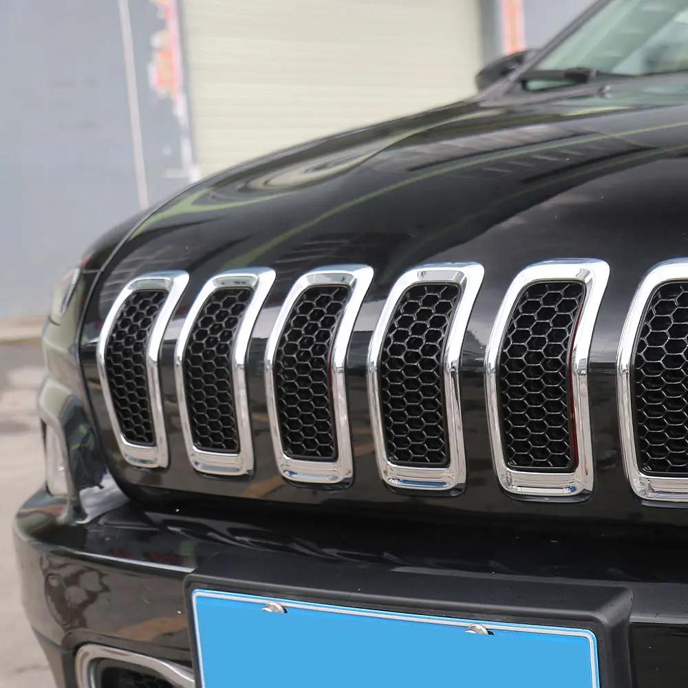 For 2014-2018 Jeep Cherokee Grille Inserts ABS Mesh Honeycomb Grill Cover Trim Kit - Image 4